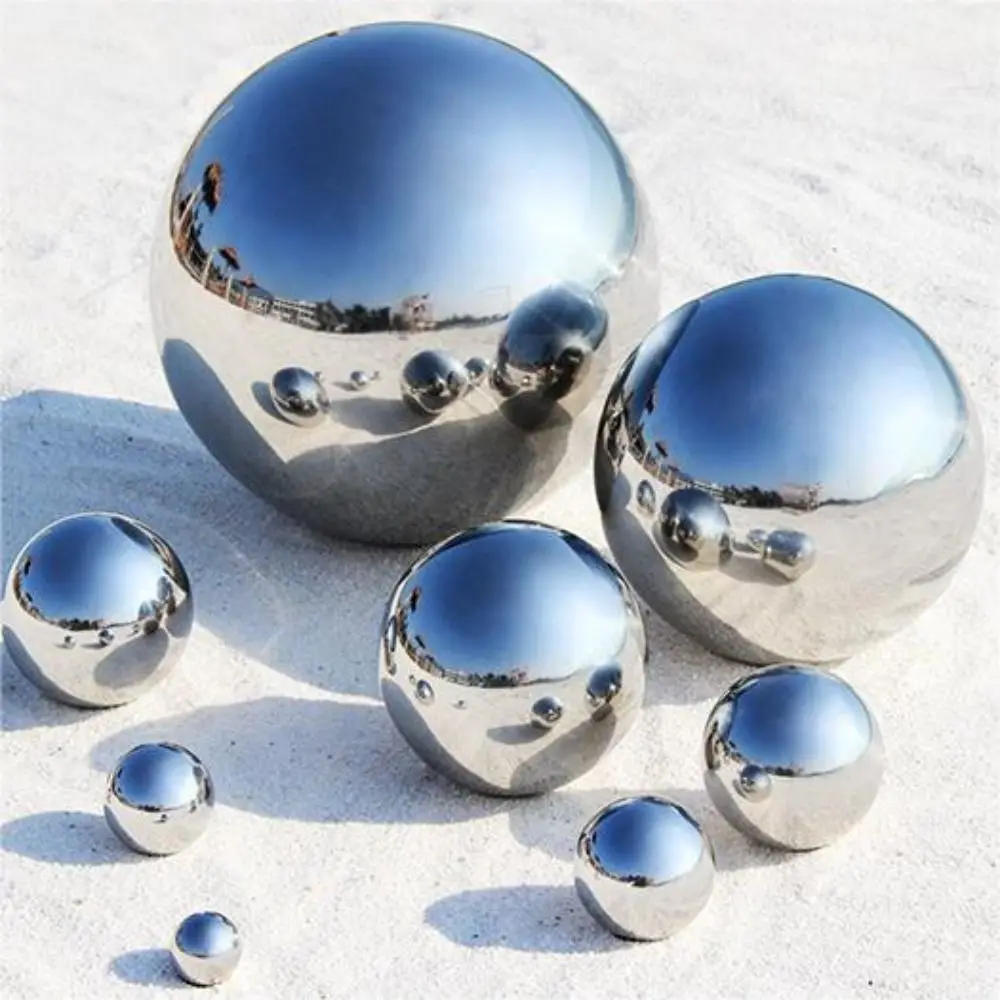 Hollow Ball Decoration 304 Stainless Steel Ball High Gloss Sphere Mirror for Home Garden