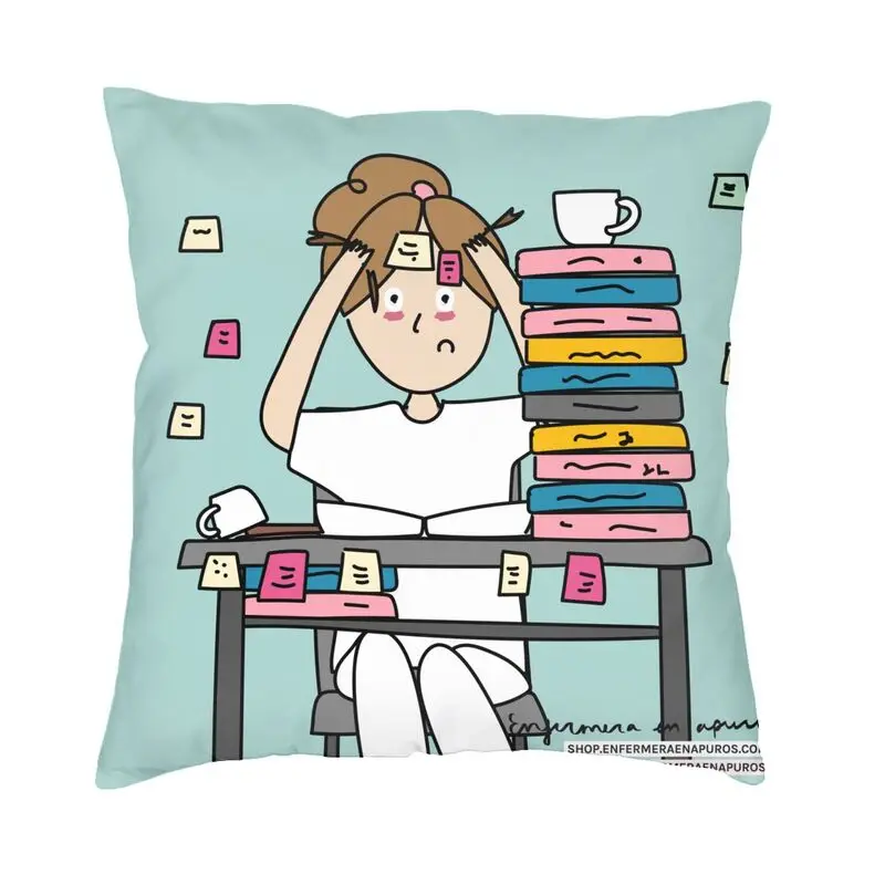 

Enfermera En Apuros Nurse Medical Health Cushion Cover 45x45cm Soft Modern Pillows Case for Sofa Home Decor