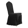 1Pcs Elastic Spandex Universal Chair Cover Skirt Cloth For Hotel Home Modern Wedding Birthday Party Event Dining Seat Decoration 4