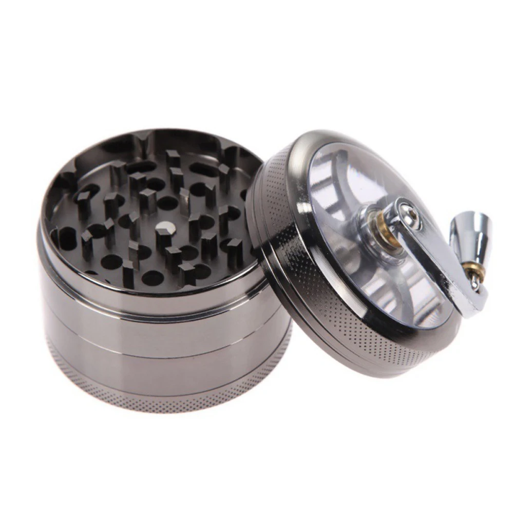 4-Layer Zinc Alloy 40mm Metal Herb Herbal Household Commodity Spice Crusher Kitchen Grinder Cigarette Tools