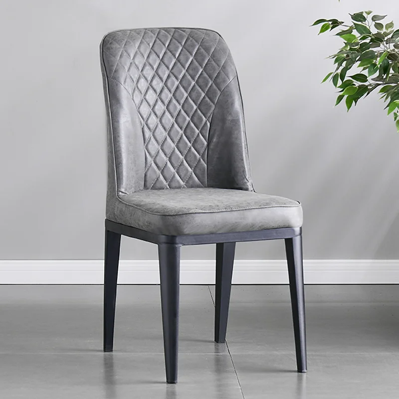 Leather Vanity Hairdressing Restaurant Chairs Youth Hall Ergonomic Cheap Chairs Study Loft Chaises Salle Manger Room Furniture