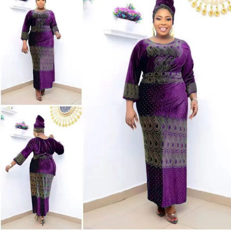 African Dresses for Women 3 Piece Set Dashiki Diamonds Top Skirt African Clothes Bazin Broder Rich Fashion Robe Femme Hiver 2022 formal dresses south africa Africa Clothing