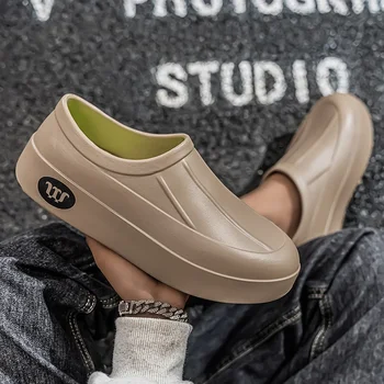 صنادل الشاطئ الرجالية EVA نعل سميك مريح للتنفس وغير قابل للانزلاق سهل الارتداء شباشب كاجوال عصرية سريعة الجفاف 3