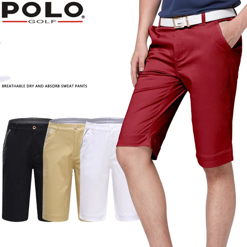 Summer New Golf Men's Solid Shorts Golf Clothing Cotton Casual