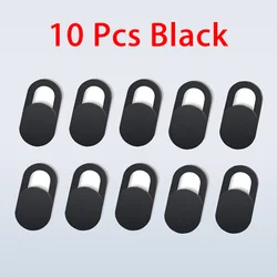 Privacy Lens Sliding Webcam Cover - Pack of 10 - 20, Phone & Laptop Camera Privacy Stickers (Black 10 Pcs)