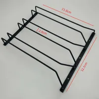 Black Metal Wine Glasses Holder Wall Mount for Kitchen Bar Wine Glass Hanger Cup Rack Stemware Hanging Cupboard Organizier 2