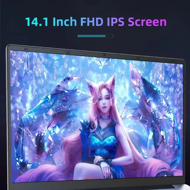 Nuovo laptop ultra sottile 14.1 "16GB RAM 2TB SSD Intel N3700 Notebook Gamer 1920*1080 Display Office Study Computer PC Windows 11 Pro 3