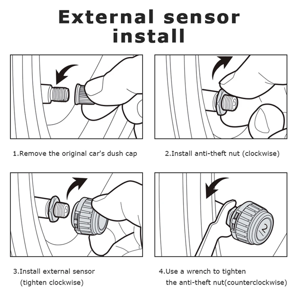 Solar Truck TPMS Tire Pressure Monitor 6 External Sensor LCD Display Car Tire Pressure Monitoring Tyre Temperature Alarm System 17