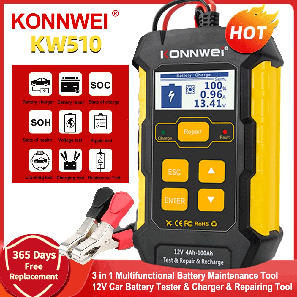 KONNWEI KW510 Car Battery Tester