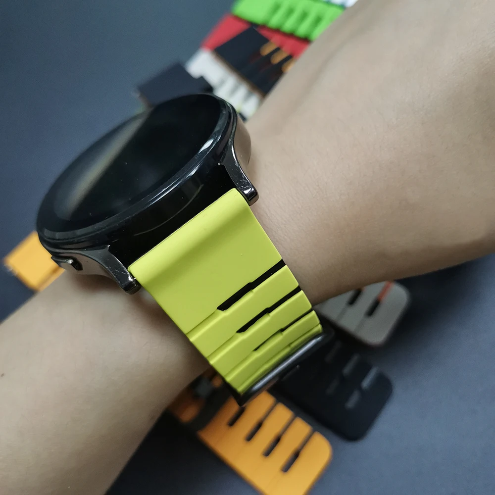 22mm Sport Breathable Silicone Smartwatch Band Bracelet