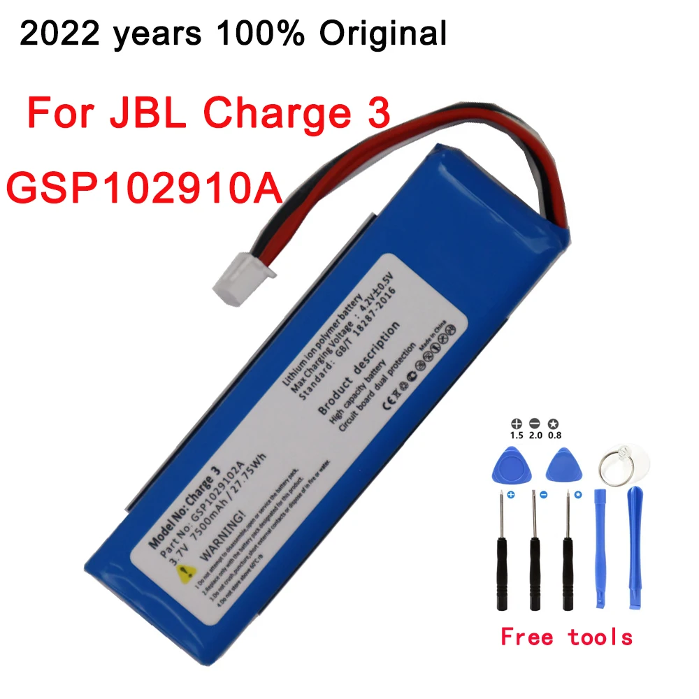 

100% Original JBL 3.7V 7000mAh Battery GSP102910A CS-JML330SL Rechargeable Battery Pack for JBL Charge 3 Bateria batteries