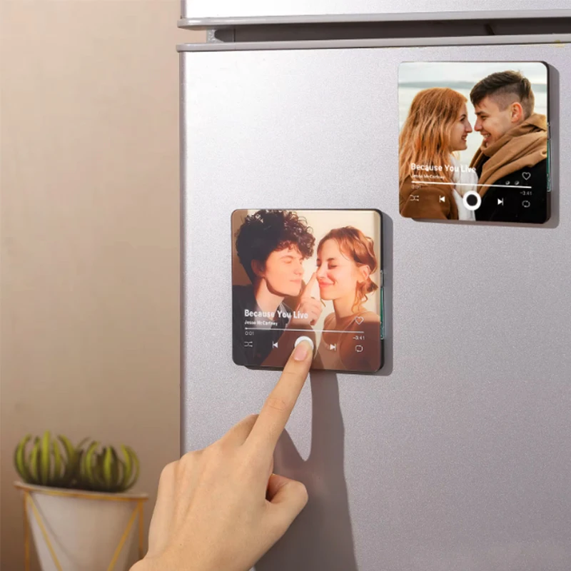 Personalized Music fridge magnets Father Day gift Custom Photo Magnet Dad And Kids Photo Magnet Gift Family Magnet Gift