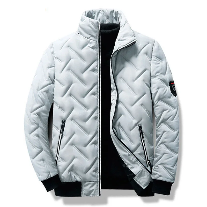 Parka Coat Men's Jacket Coats Autumn Winter Casual Solid Lightweight Parkas Long Sleeve Zipper Padded Men Parka Comfort Warm Men's Jackets