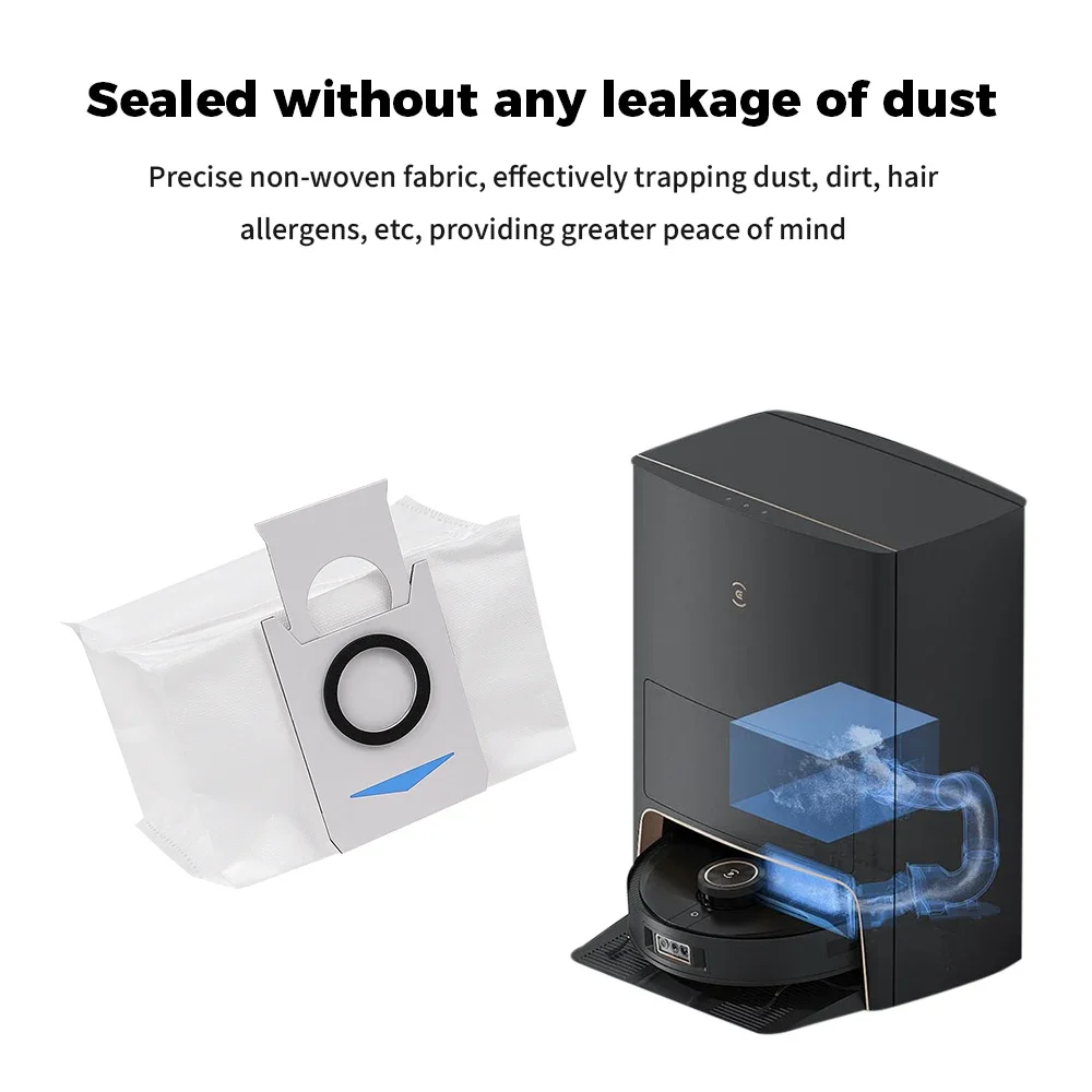 Dust Collection Bag Parts for Ecovacs Deebot X1 OMNI/TURBO/T10 OMNI/TURBO/T20 Pro Dustbin Garbage Bag Robot Vacuum Dust Bag Part - 4