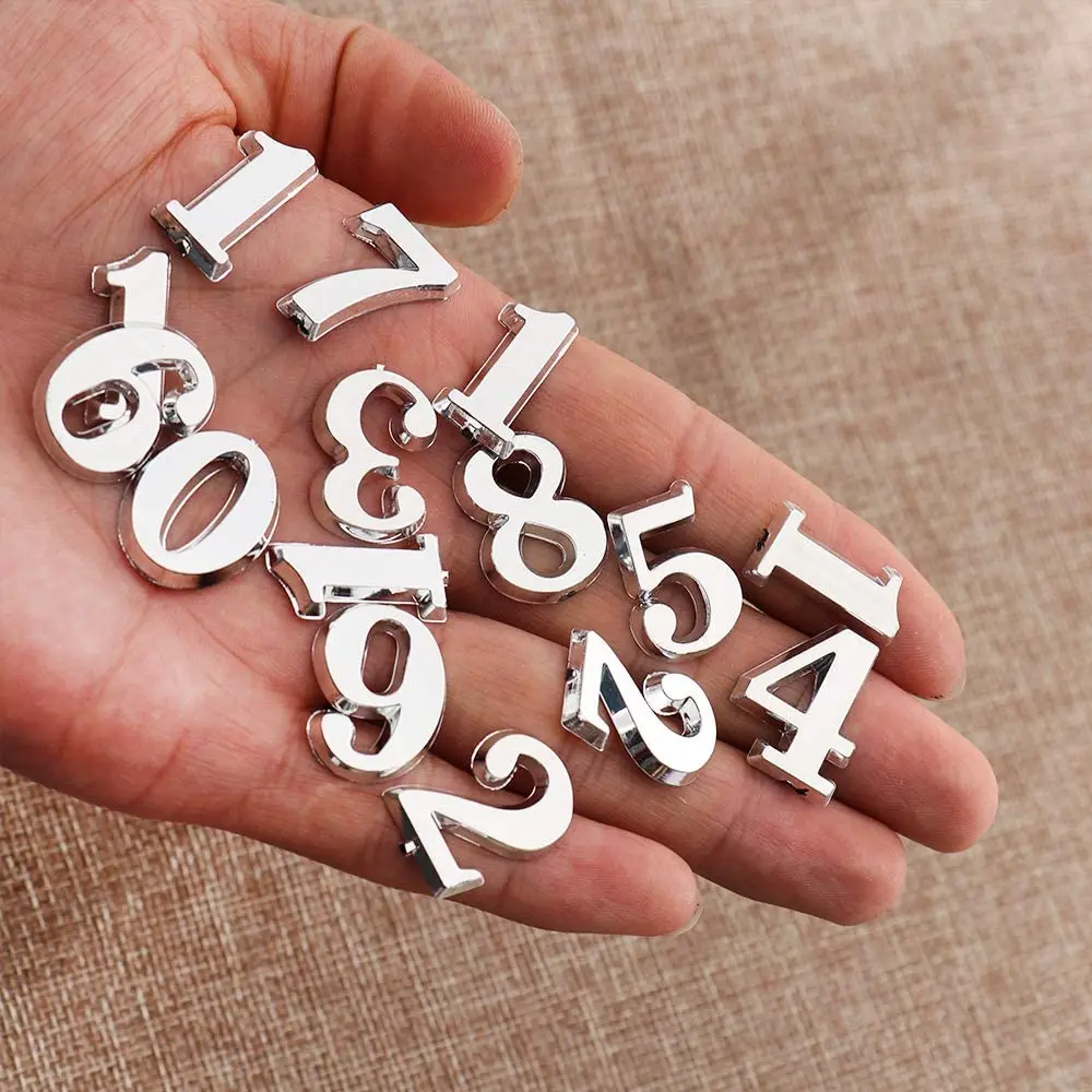 DIY Arabic Numerals Roman Numerals Wall Digital Clocks Replacement Parts Removable Art Decal Sticker For Home Decorations digital wall clock wall clock 1Set