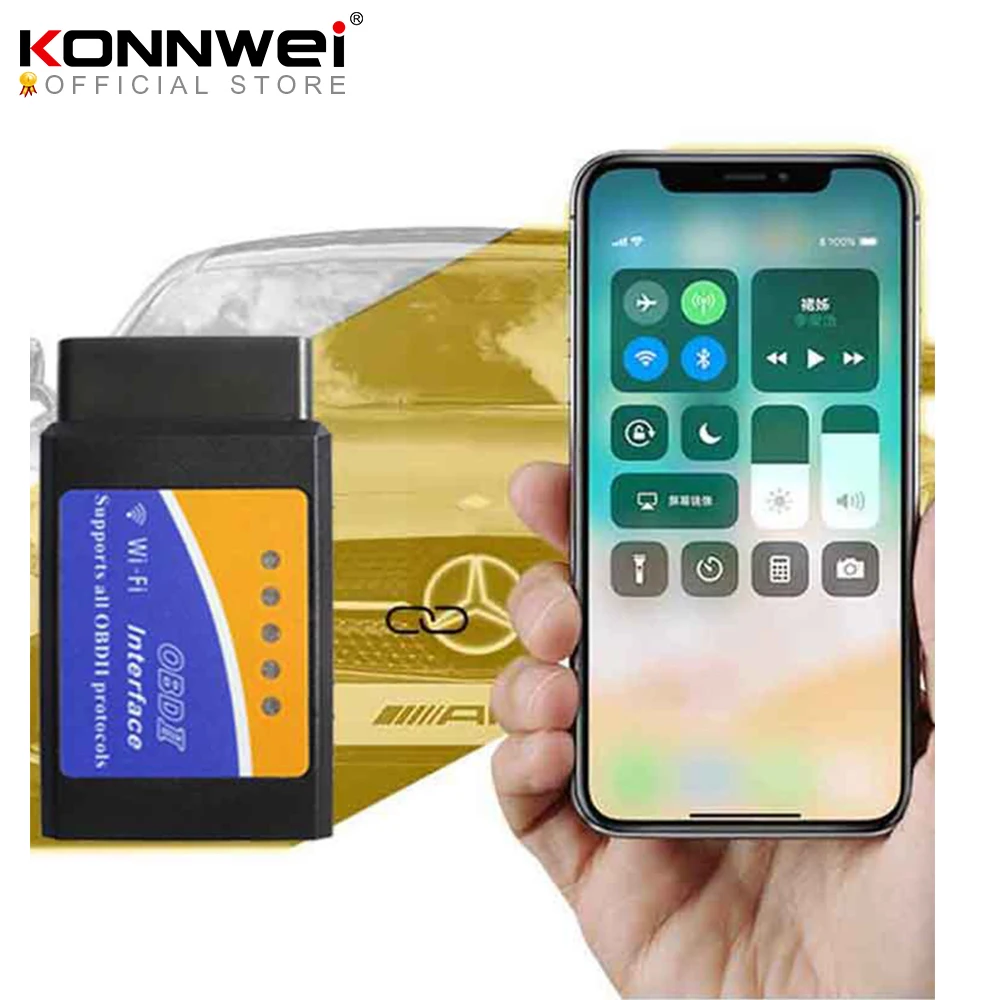 Elm327 Wifi V1.5 Pic18F25K80 Chip Lettore Di Codice Elm 327 Obd 2 Auto Scanner Per Ios Android Elm 327 V1.5 Wi-Fi Odb2 Strumento Di Diagnostica