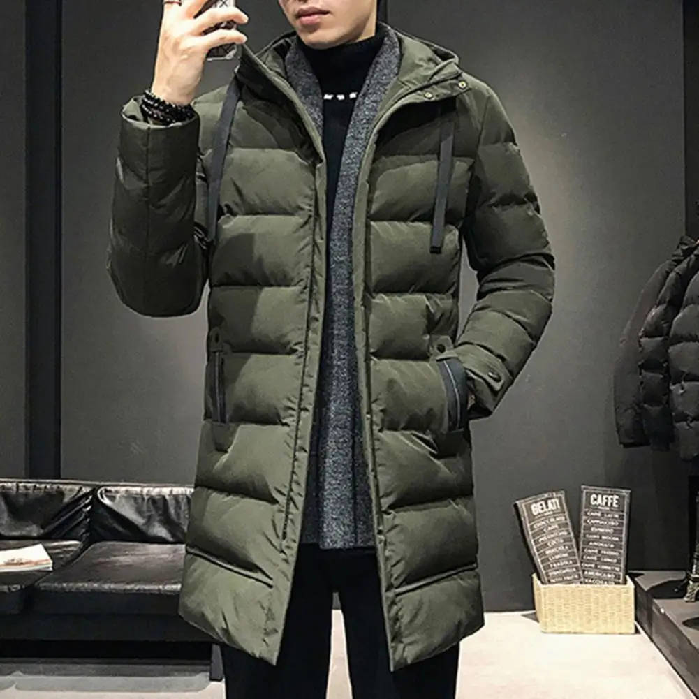 

Cotton Coat with High Collar Ultimate Warmth Men's Winter Parka Down Coat with Hood High Collar Wind for Outdoor for Winter
