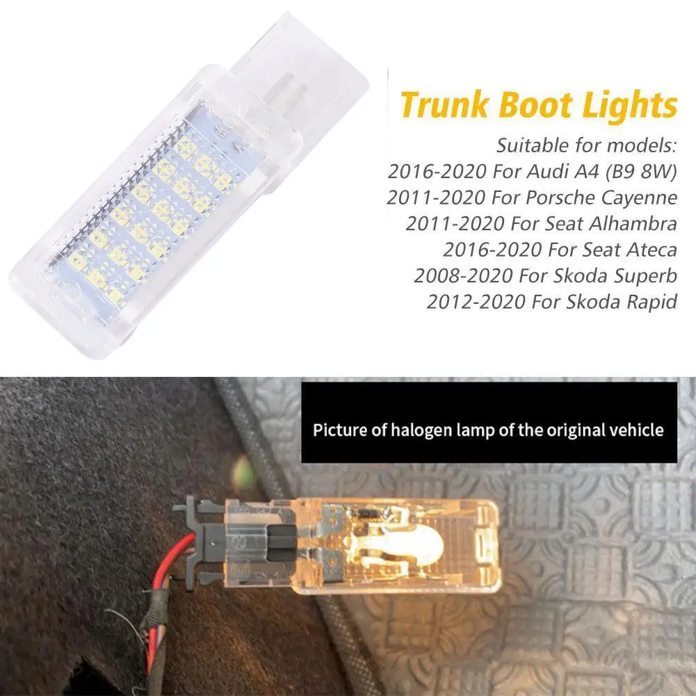 LED 러기지 컴파트먼트 라이트 6000K 백색광, IP65 방수 충격 방지 트렁크 램프 (폭스바겐, 아우디, 포르쉐, 스코다, 시트 모델용)