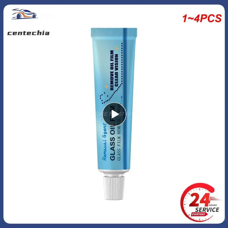 

1~4PCS 30g Car Glass Oil Film Remover Glass Film Polishing Cleaner Agent Windshield Glass Window Cleaning Liquid with Sponge