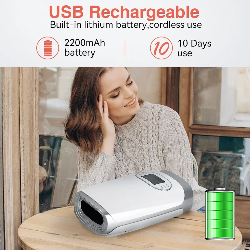 

Массажер для рук с подогревом, оборудование для физиотерапии, прессотерапия, устройство для массажа ладони, аппарат для сжатия воздуха