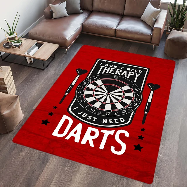 Fly Dart Board Design Soft Non-Slip Rug Pad for Living Room & Kitchen - 1pc