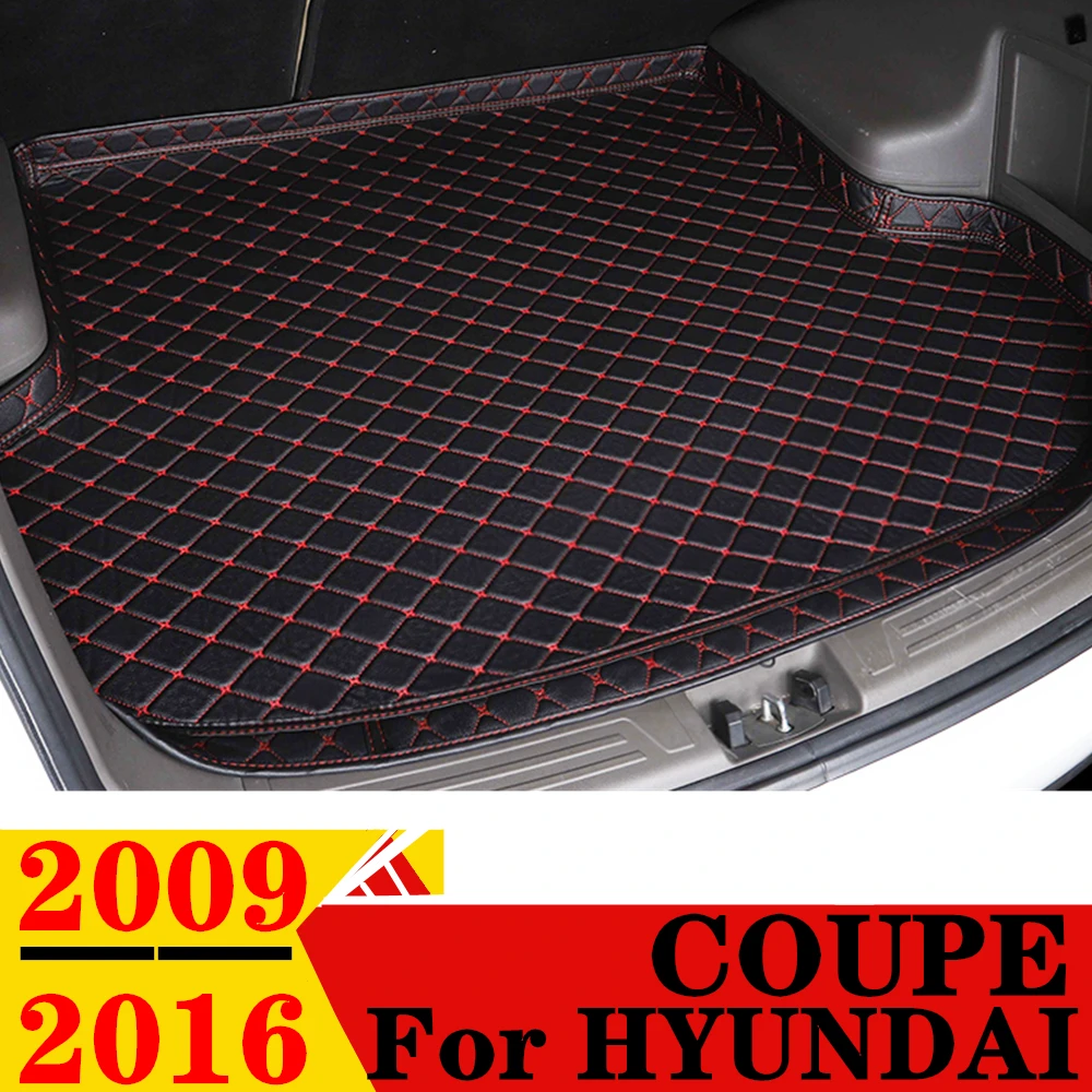 

Высококачественный коврик для багажника автомобиля для HYUNDAI Coupe 2016, 2015, 2014, 2013, 2012, 2011, 2010, 2009, Задняя подкладка из кожи XPE