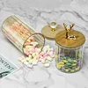 Nordic Transparent Glass Jar High Borosilicate Glass Grain Storage Jar Golden Deer Head Bamboo Cover Dried Fruit Storage Jar 3