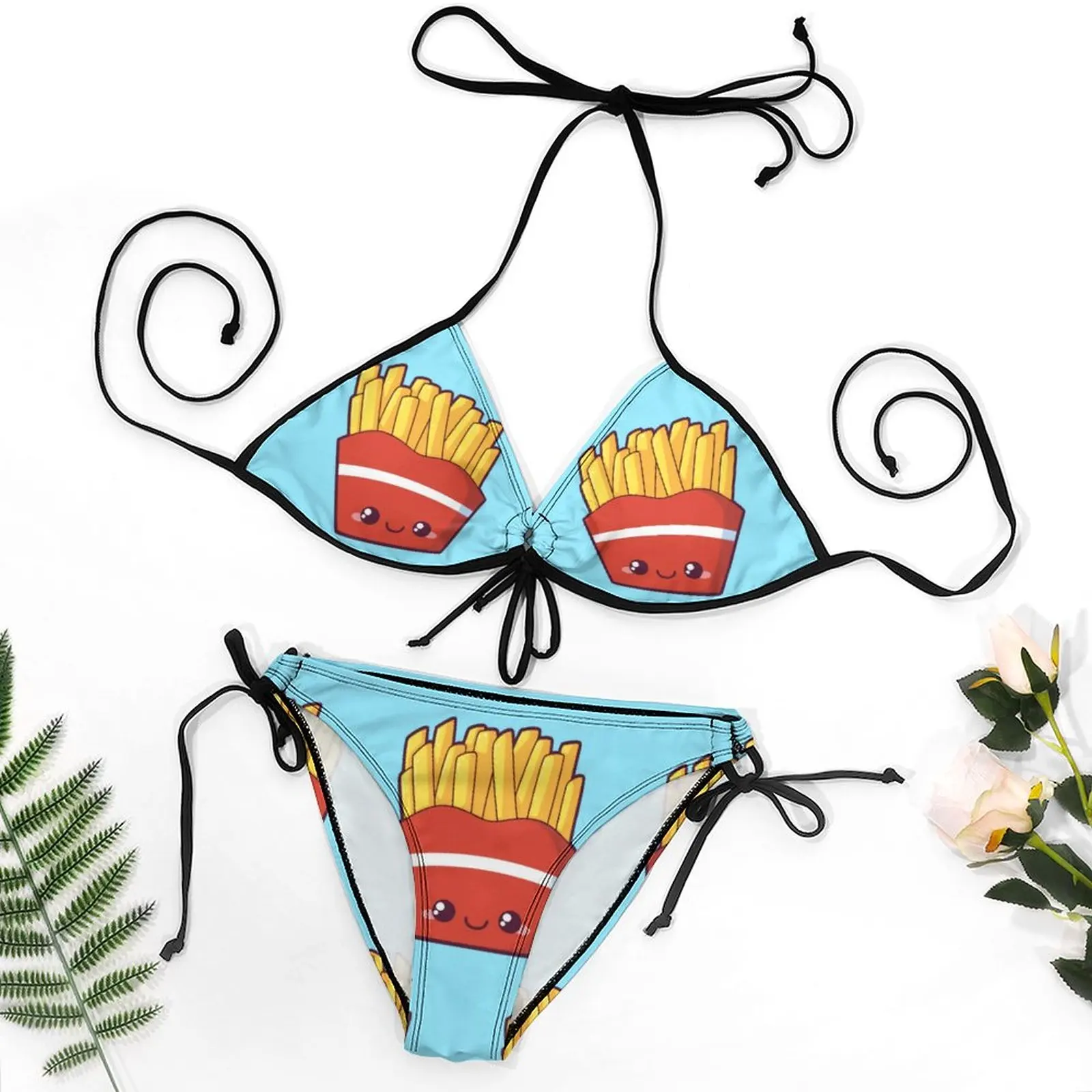 

Exotic Women's Bikinis Fries Bikini Creative Beachwear High Grade Swimsuit Novelty