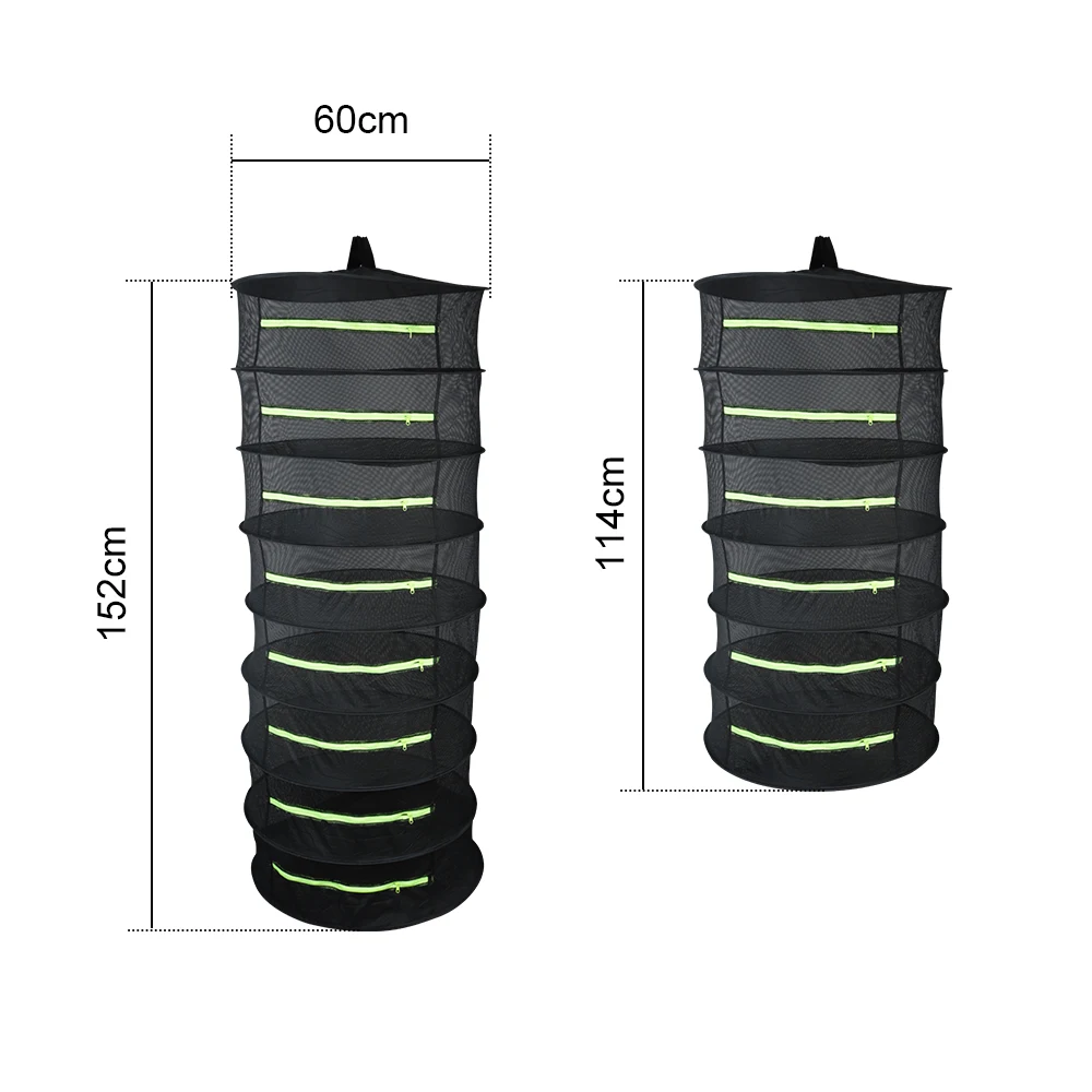Layers Drying Net for Herbs Folding Dry Rack Dryer Mesh Bag Herb Drying Net with Zipper For Flowers Buds Plants Hanging Basket 6