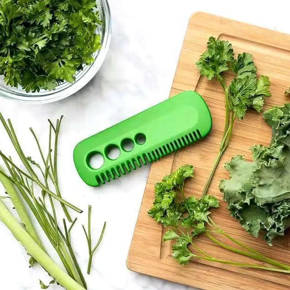 1pc Mini Vegetable Leaf Peeler Herb Stripper Hand Held Leaf Stem Stripping Tool Kale Parsley Cilantro Herb Stripper Looseleaf