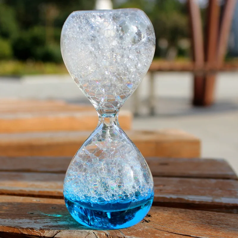 Glass Bubble Hourglass Nordic Modern Home Decor Geometry Crafts Liquid Sandglass Fun Drift Bottle Sand Clock Desktop Ornaments 2