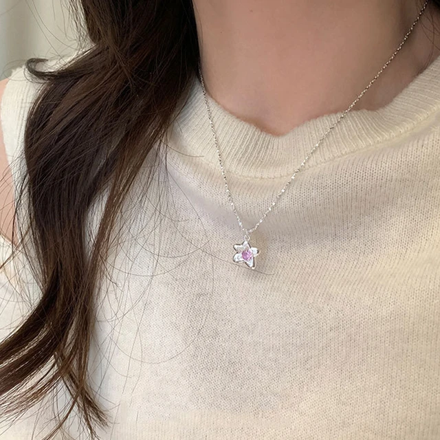Small Rose Quartz Star Pendant With Sterling Silver Chain Rose Quartz  Crystal Star Charm Necklace Healing Crystal - Etsy