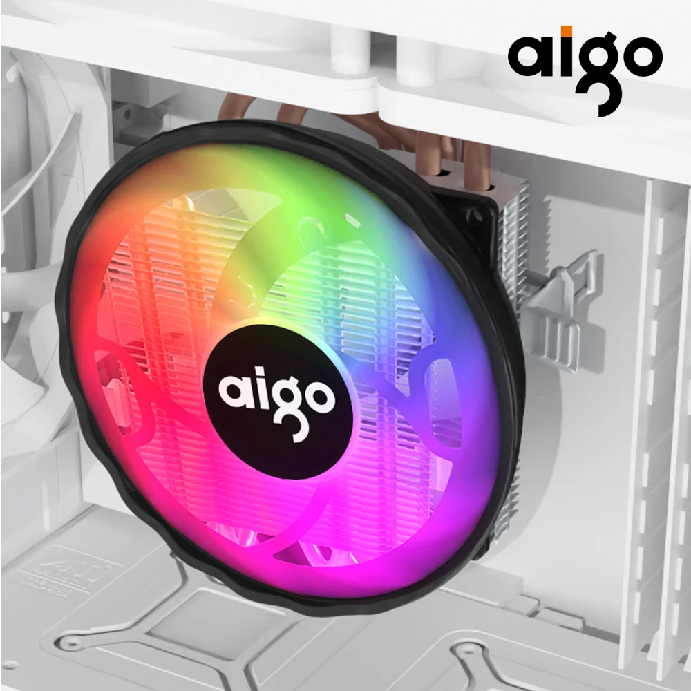 Aigo ICE400X 4 heat pipes cpu cooler Fan RGB 4pin PWM Computer
