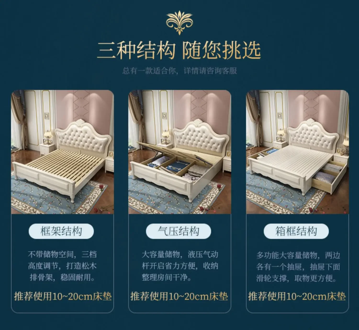 Storage Space Double Bed Bases Wooden Loft Adult Headboards Bed Bases Frames Loft Platform Camas De Dormitorio Home Furniture