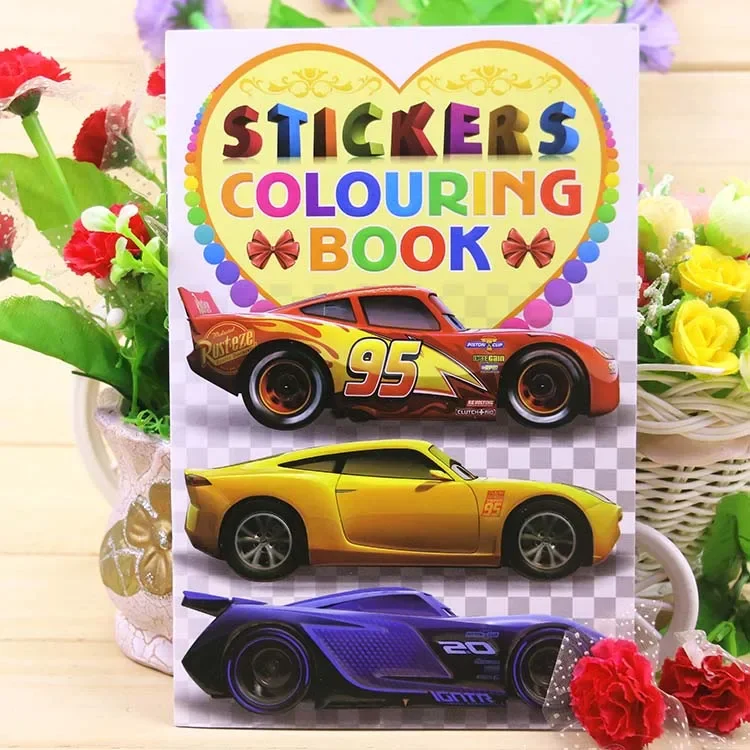 Disney cartoon girls frozen coloring book Mickey Minnie Drawing boys cars picture book Painting Supplies toys, coloring book toys