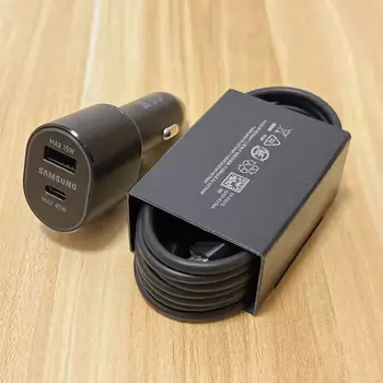60W Samsung USB Tipo C Caricabatteria per auto 2 porte PD Super Charge per Galaxy S25 S24 S23 Ultra 45W 15W Caricatore Z Fold Flip 7 6 5 In Car
