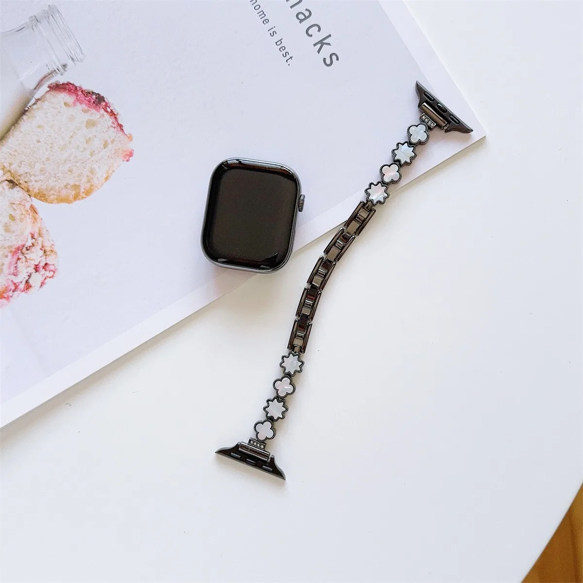 Stilren smartwatch metallarmband för apple watch_voghion.com