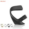 Matte Black Basin Faucets, Waterfall Modern Brass Bathroom Faucet, Deck Mount Crane Design Hot Cold Water Mixer Tap