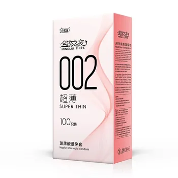 100 PCS Condom 0.02 Feeling Ultra Thin Penis Sleeve Hyaluronic Acids Safe Penis Sleeve Adult Contraception Intimate Sex Toy 1