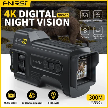 FNIRSI Telescope NVS-40 4K HD Monocular Night Vision Goggles 6X Digital Zoom 300m Hunting Camping Scope Day and Night Dual Use 1