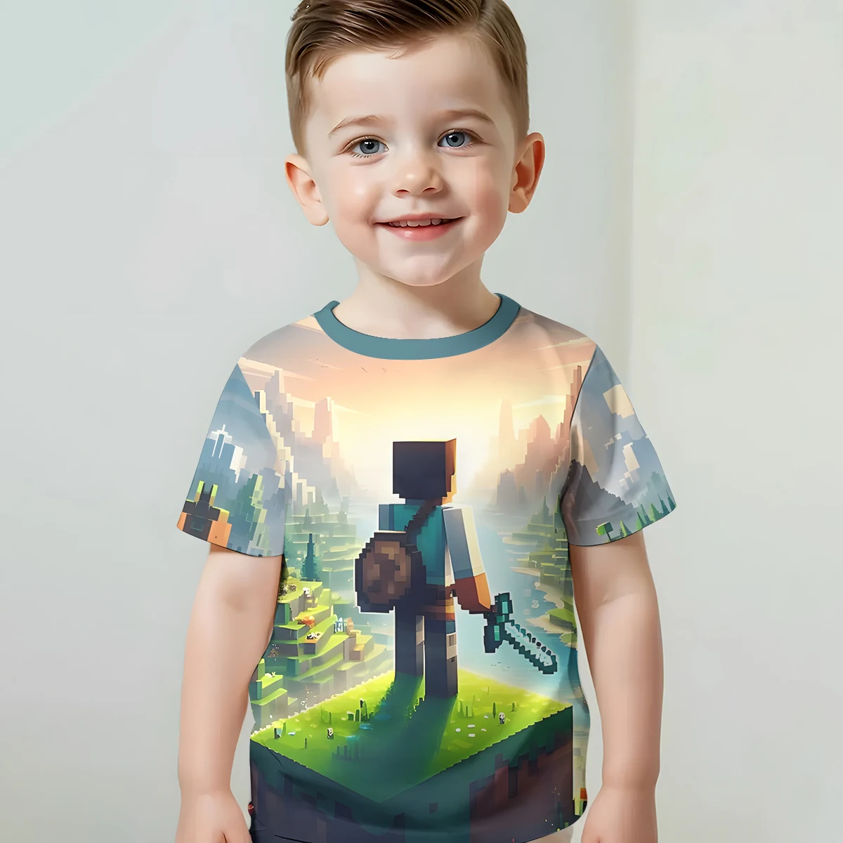 Hot Game 3D Print Baby Clothing 5 to 14 Years Male Outdoor Clothes for-M-M-minecrafts-Children Boy Girl Child T-Shirt Top Shirts 3
