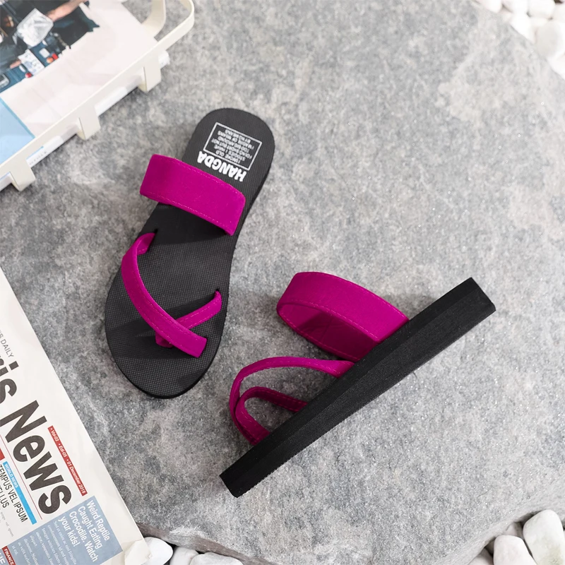 Women Slippers Summer Outdoor Light Weight Cool Shoes Ladies Flat Flip-flop Non-slip Basic Home Slippers Pantuflas Mujer — view 3