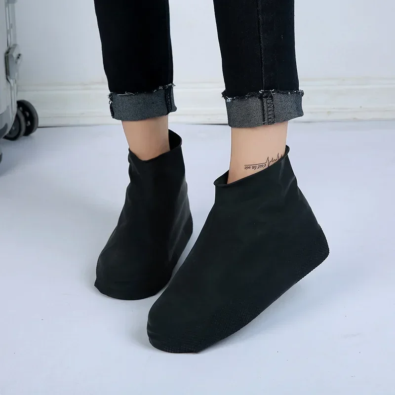 1 Pair Thickening Material Shoes Silicone Shoes Cover Protectors Boots Wear-resistant Water Proof Latex Cover Rainy Day Reusable shoe covers