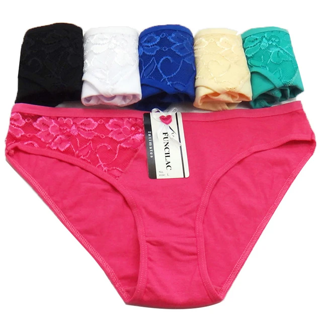 Cotton Panties for Women Sexy Lace Transparent Briefs Female