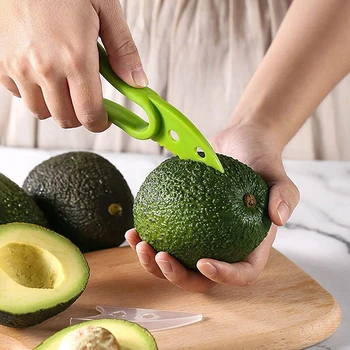 3In1 Avocado Slicer Multifunctional Avocado Cutter Corer Butter Fruit Peeler Cutter Orange Kiwi Fruit Peeler Knife Kitchen Tool