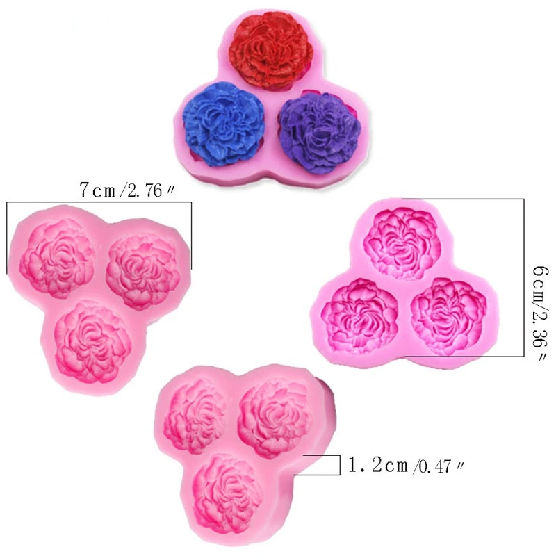 Peony Flower Silicone Molds Wedding Cupcake Topper Fondant Cake Decorating Tools Soap Resin Clay Candy Chocolate Gumpaste Moulds flower silicone mould,silicone mold