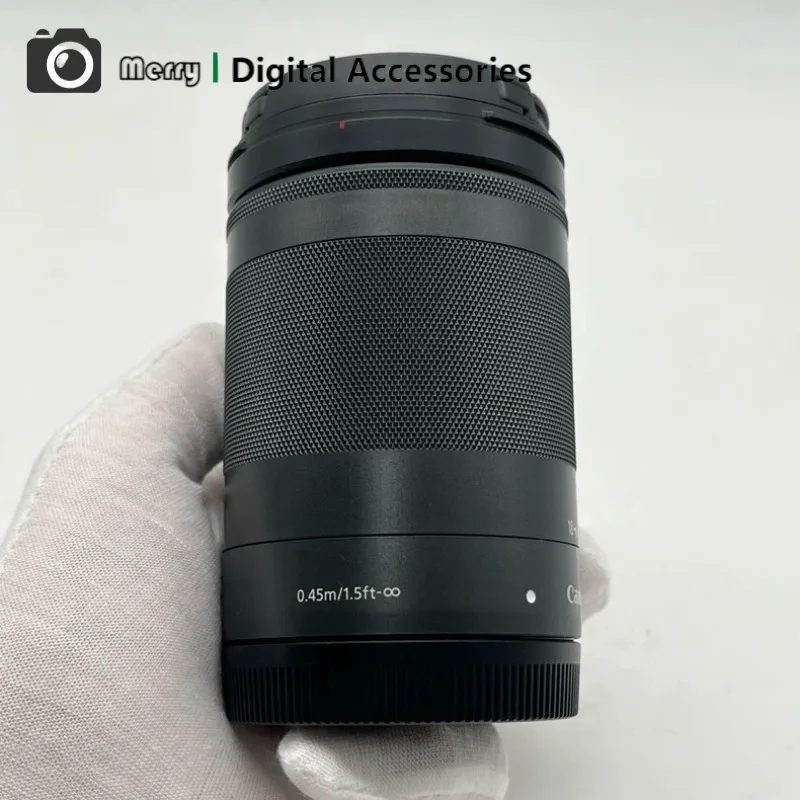 95% 새 상품 EF-M 18-150mm f3.5-6.3 IS STM 손떨림 방지 여행용 인물 사진 풍경 사진 렌즈 (캐논 M50 M6 M3 M5 M100 M200 호환)