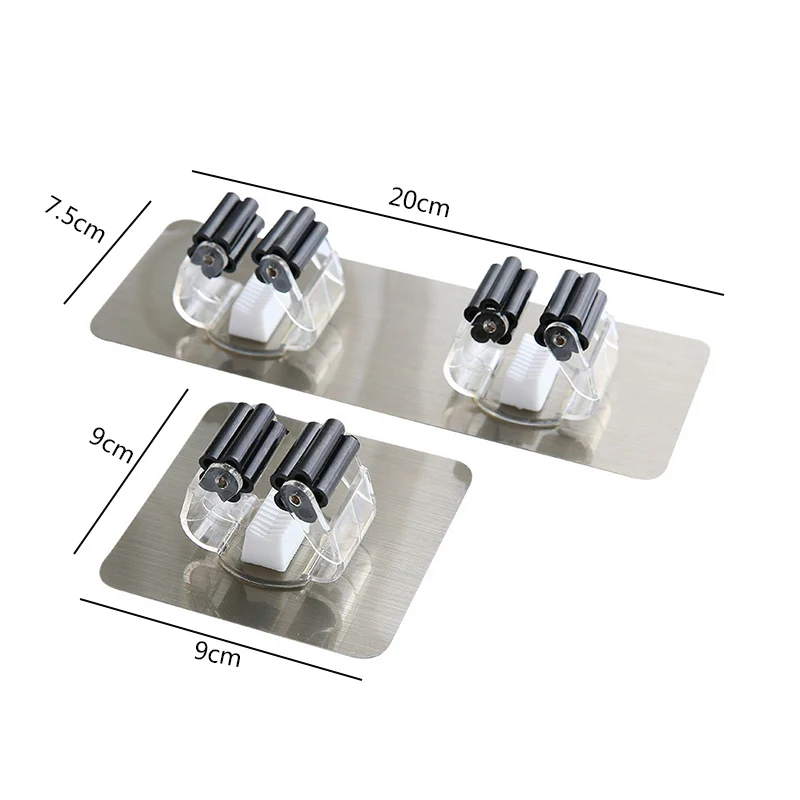 1/2/4PCS Bathroom Multi-Purpose Hooks Mop Organizer Holder Rack Punch-free Brush Broom Hanger Strong Hook Kitchen Storage