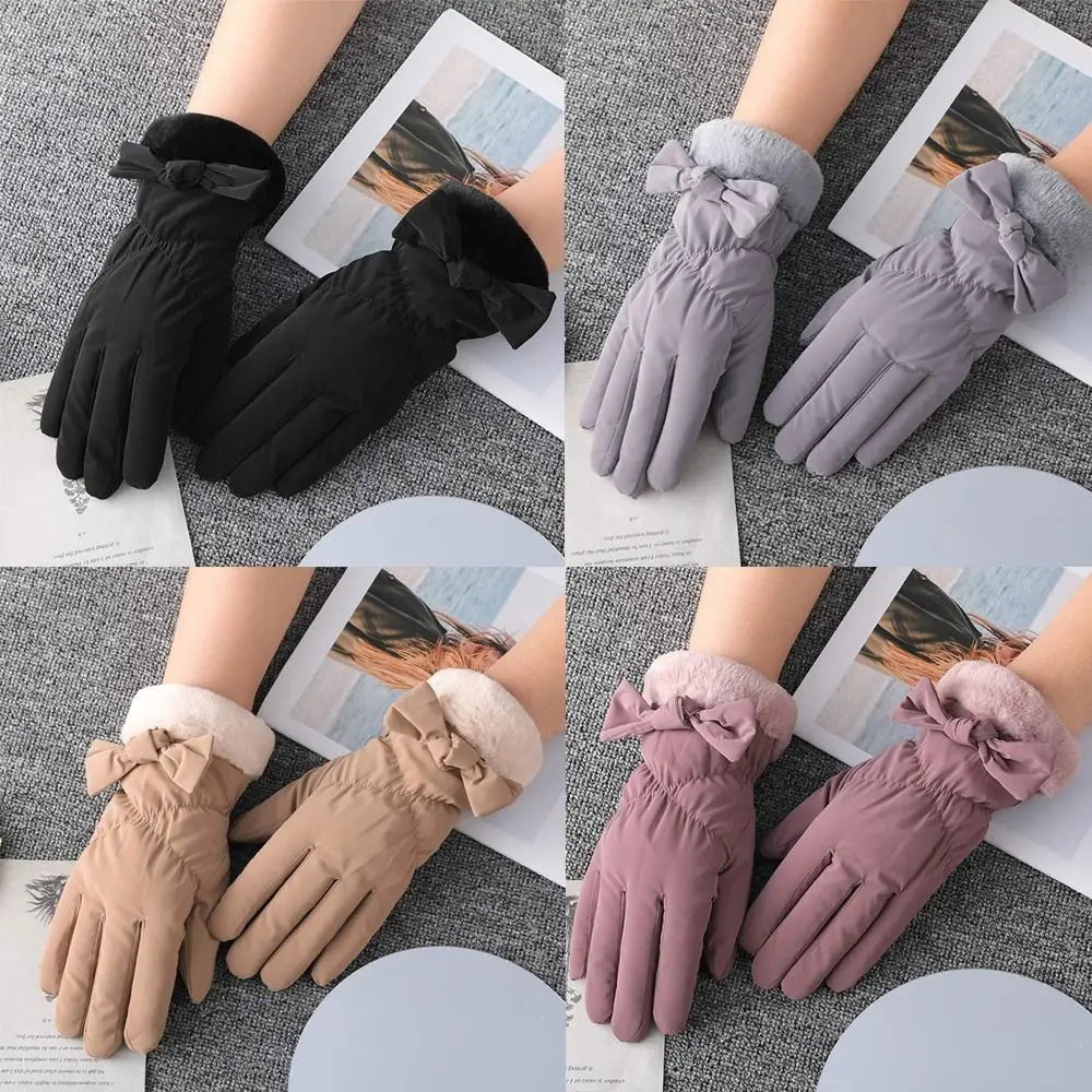 

Touch Screen Women's Winter Gloves Warm Fleece Windproof Cold Gloves Cotton Filled Thickened Cold Weather Gloves