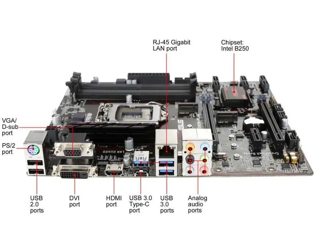 ASUS PRIME B250M-K マザーボード　i7-7700k付き ASUS PRIME B250M-PLUS Motherboard Support i7 7700K 6700K i5